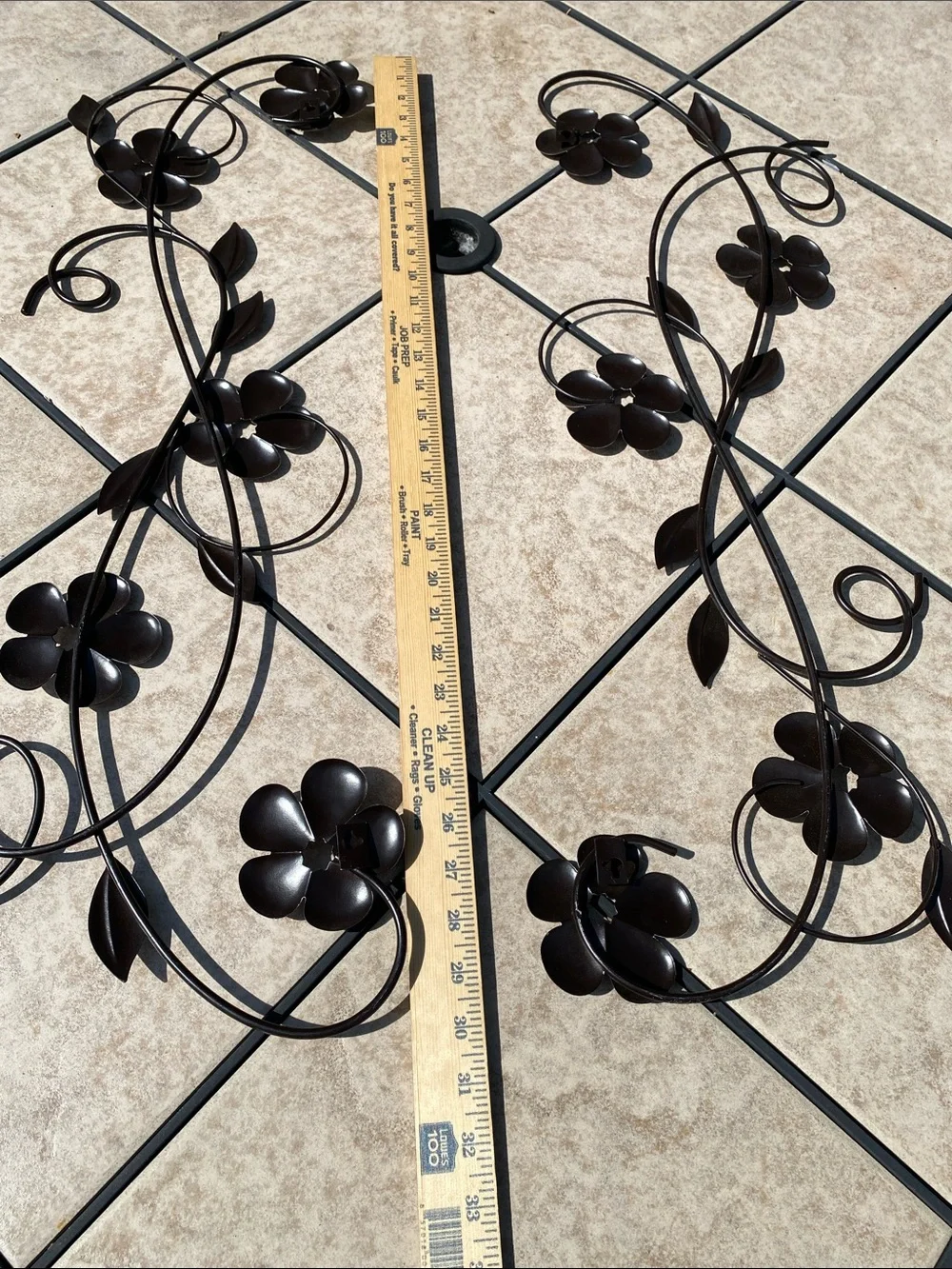 Decorative Metal Floral Vine Wall Art Set of 2 (11